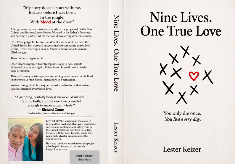 Nine Lives. One True Love — book cover by Lester Keizer