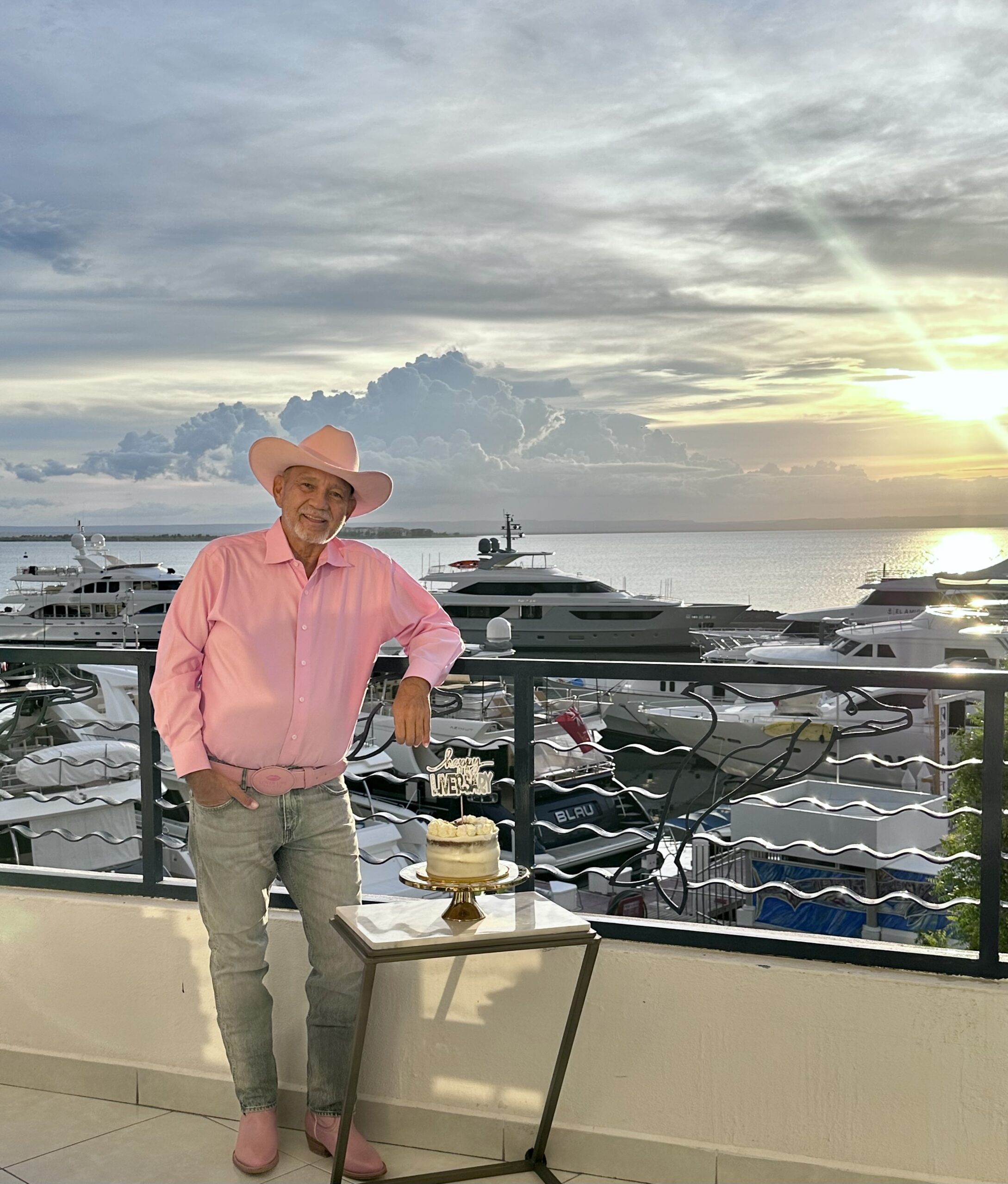 Affordable luxury yacht charter La Paz Marina view with Lover Lips Yachts co-founder overlooking the Sea of Cortez