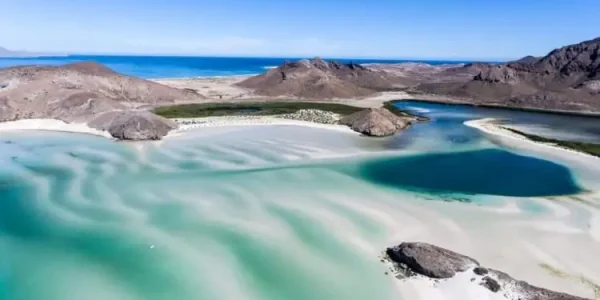 Balandra beach rated the top 5 most beautiful beaching in the world with the top yacht charters of La Paz, Lover Lips Yachts